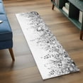 thumbnail image 4 of Grey Botanical Large Area Rugs for Bedroom Living Room, Soft Non Slip Carpet Bedside Rug, Weeping Eucalyptus Leaves Watercolor Rectangular Floor Cover Kitchen Accent Rug 2'x6' for Dining Room/Office, 4 of 9
