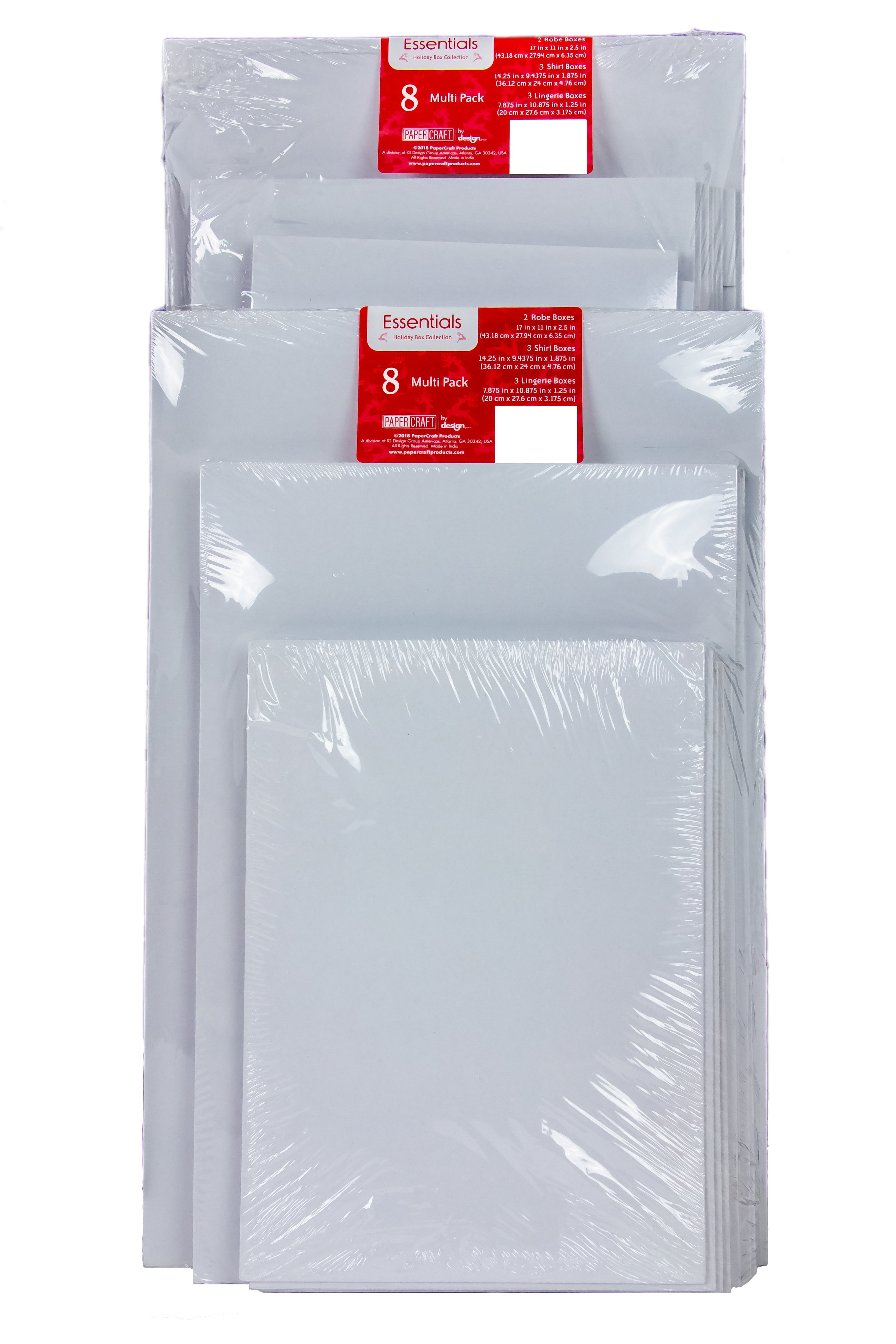 Bundle of 16 Assorted White Gifting Clothes Boxes for Christmas Gift