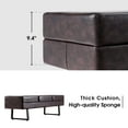 thumbnail image 6 of BarberPub 3-Seat Waiting Room Bench Chair, Salon Guest Reception Bench, Lobby Chairs, 440 lbs Capacity, Brown, 6 of 11