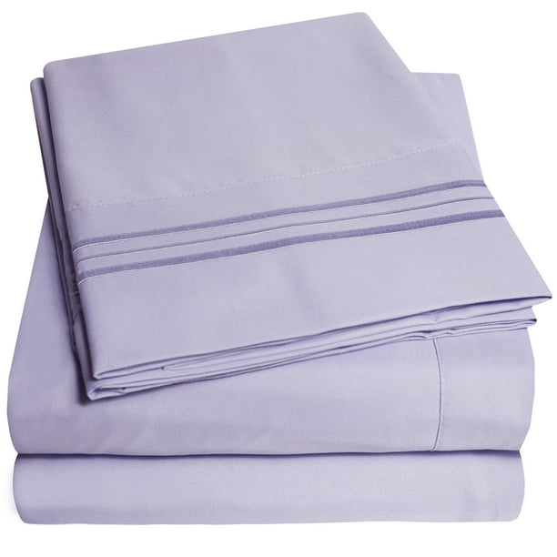 1800 Thread Count 4 Piece Deep Pocket Bedroom Bed Sheet Set Queen