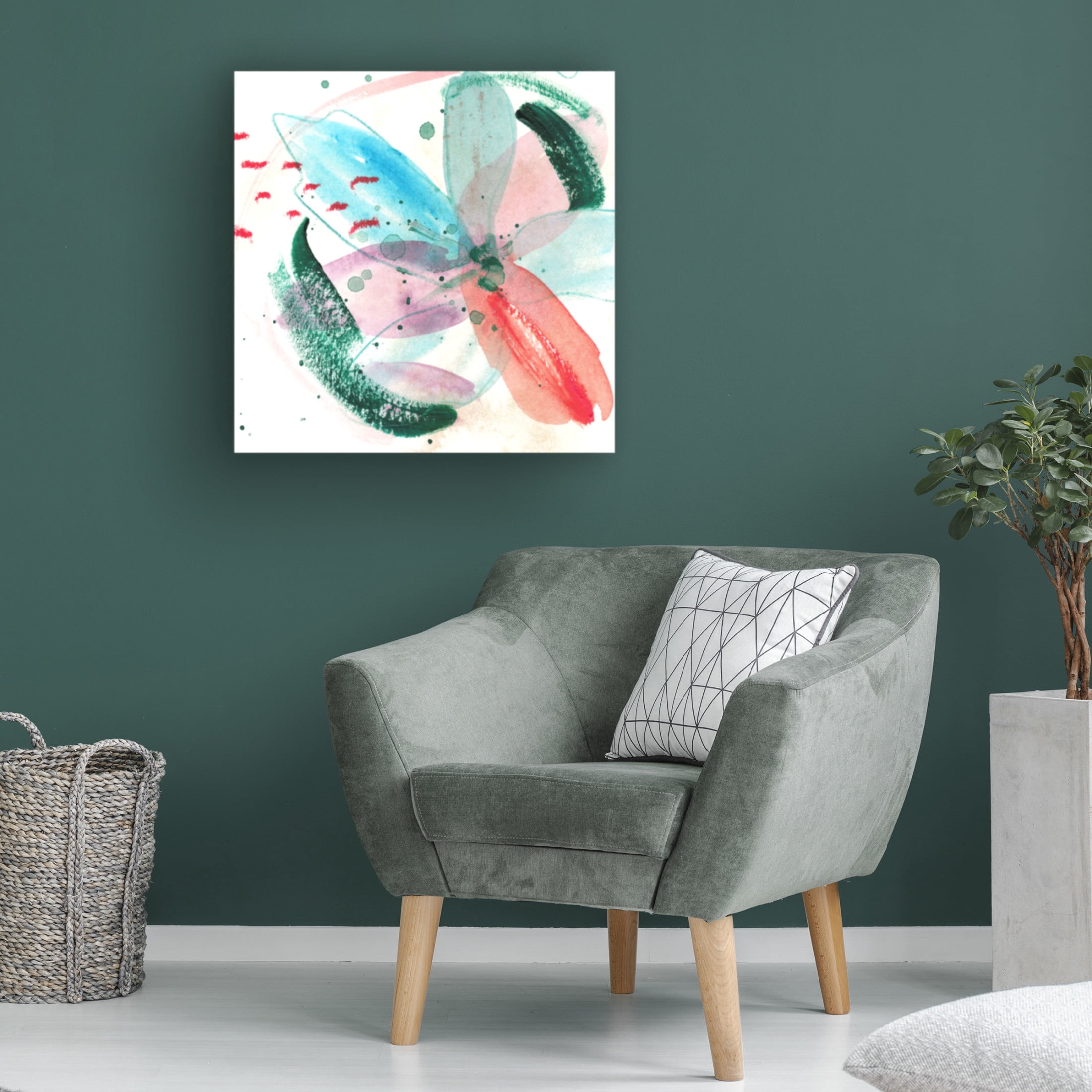 Canvas Wall Art - Melissa Wang 'Frosted Garden IV' Wall Art for Living Room, Bedroom, or Office Décor by Trademark Fine Art - 18 x 18 Inches