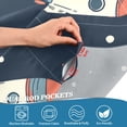 thumbnail image 3 of Yayeee Kitchen Curtains Tier Pair Light Filtering 27"x24" Rod Pocket Short Cafe Window Panel, Rocket Pattern, 3 of 7