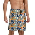 thumbnail image 2 of Sikiie Fashionable Paisley Mens Pajama Shorts, Lightweight Lounge Pant with Pockets Soft Sleep Pj Shorts for MenX-Large, 2 of 6