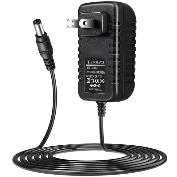 GJX 12V 1A AC Adapter Charger Wall Mounted AC/DC Switching Power Supply