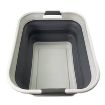 SAMMART 42L (11 Gallon) Collapsible Plastic Laundry Basket - Foldable Pop Up Storage Container/Organizer - Portable Washing Tub - Space Saving Hamper/Basket