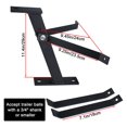 thumbnail image 4 of Yaegoo Lawn Mower Hitch, Garden Tractor Trailer Hitch Receiver Solid Iron Construction - Black, 4 of 9