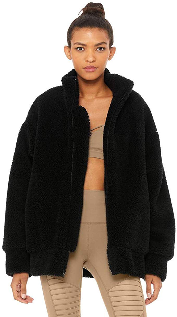 ALO Norte Sherpa Coat, Black, MD - Walmart.com - Walmart.com
