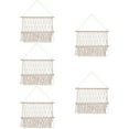 thumbnail image 3 of Worgeous 5pcs Nordic Style Bedroom Wall-mounted Storage Hammock Cotton Woven Handmade Storage Mesh Home Decor, 3 of 8