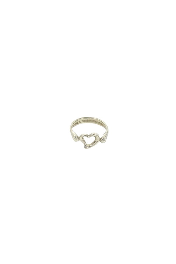 Pre-Owned TIFFANY&Co. Tiffany Open Heart Ring, Sterling Silver 925, Accessory, Silver, 03385