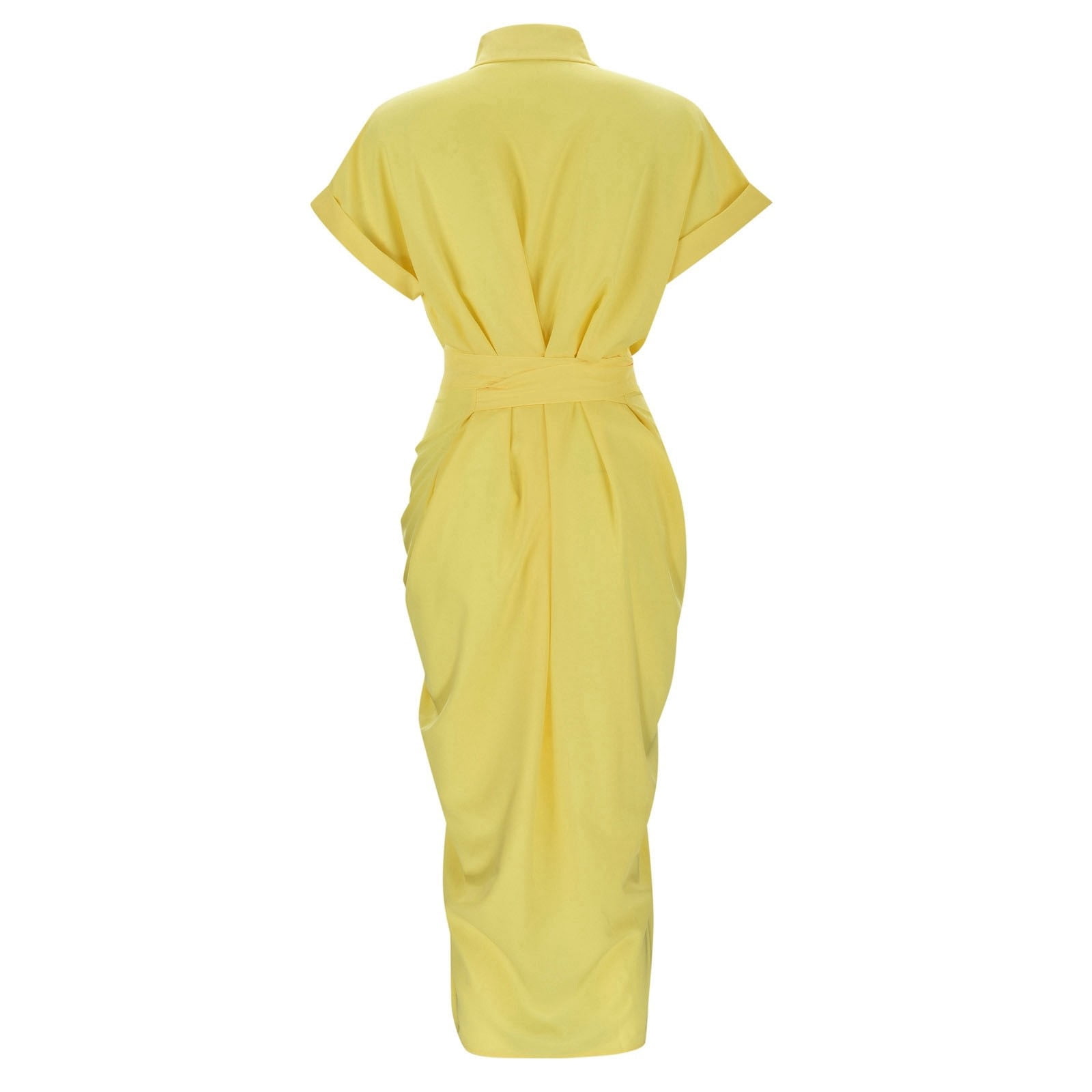 Jamsmile Women Shirt Dress Summer Casual Button Down Solid Color Short Sleeve Belted Shirts Dress Elegant Loose Midi Dress Clothes
