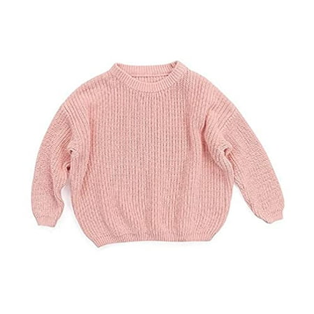 

Styles I Love Unisex Baby Toddler Boys Girls Knitted Crewneck Long Sleeve Solid Pullover Sweater Autumn Winter Cozy Top (Pink 3 Months)