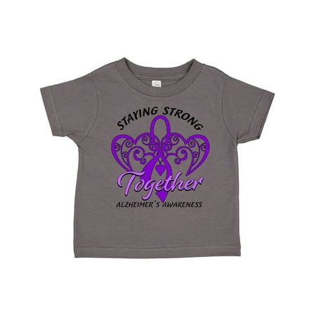 

Inktastic Staying Strong Together Alzheimer s Awareness Purple Ribbon Gift Toddler Boy or Toddler Girl T-Shirt