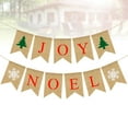 thumbnail image 3 of ORDDIART Burlap Banners 1Set Swallowtail Shape For Christmas Decoration Multi 7.1*5.1in, 3 of 8