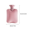 Bescita 2L Ribbed Hot Water Bottle, Water Injection Hot Water Bottle