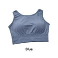 thumbnail image 1 of Tank Top Elastic Breathable Chest Binder Dry Smooth Round Collar Dry Breast Binders Woman Running Exercise Sports Yoga Travel Blue, 1 of 9