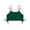 Dark Green, variant on Girls Side Drawstring Bikini Top Only, Ruched Bikini Top,9-10 Years