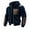 Blue, variant on Men's Warm Winter Coats Thick Fleece Lined Hooded Jackets Faux Leather Spliced Zip up Bomber Coat Plus Size Casual Outerwear with Pockets