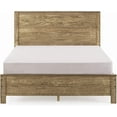 Yes4wood Solid Wood Full Bed Frame with Headboard, Heavy Duty Modern