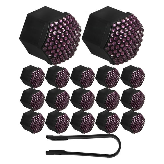 FELTECHELECTR Protection Purple ABS 20pcs Lug Nut Covers