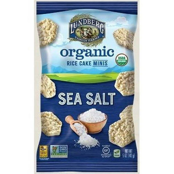 Lundberg Organic Mini Sea Salt Rice Cake, 5 Ounce 6 per