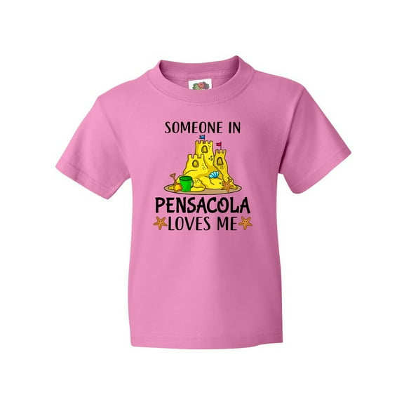 Inktastic Someone in Pensacola Loves Me Beach Vacation Youth T-Shirt