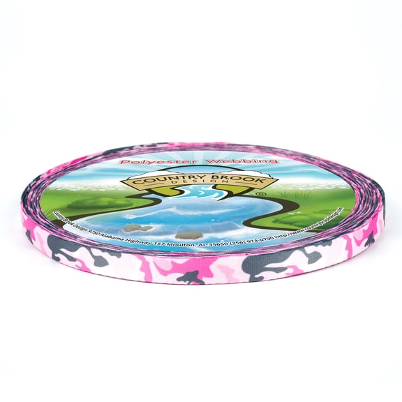 Country Brook Design® Pink and Grey Camo Lite Tape (1/2 Inch, 5 Yards)