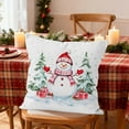 thumbnail image 6 of Uutvery Christmas Pillow Covers 17.7x17.7 Inches,Xmas Snowman Tree Pillow Cover,Winter Decorative Pillows Sofa Couch Bed Living Room,Merry Christmas Farmhouse Decoration,Xmas Indoor Decor, 6 of 6