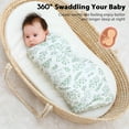 thumbnail image 5 of Yoofoss Muslin Swaddle Blankets, Organic Baby Blankets, 47 x 47 Inches Receiving Blanket 4-Pack for Baby Boys and Girls, Baby Essentials for Newborns Soft Breathable Green Leaves, 5 of 9