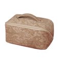thumbnail image 1 of Kuymtek Bolso Cosmético Retro La PU Que Graba en Relieve El Bolso Portátil Del Maquillaje Del (caqui), 1 of 9