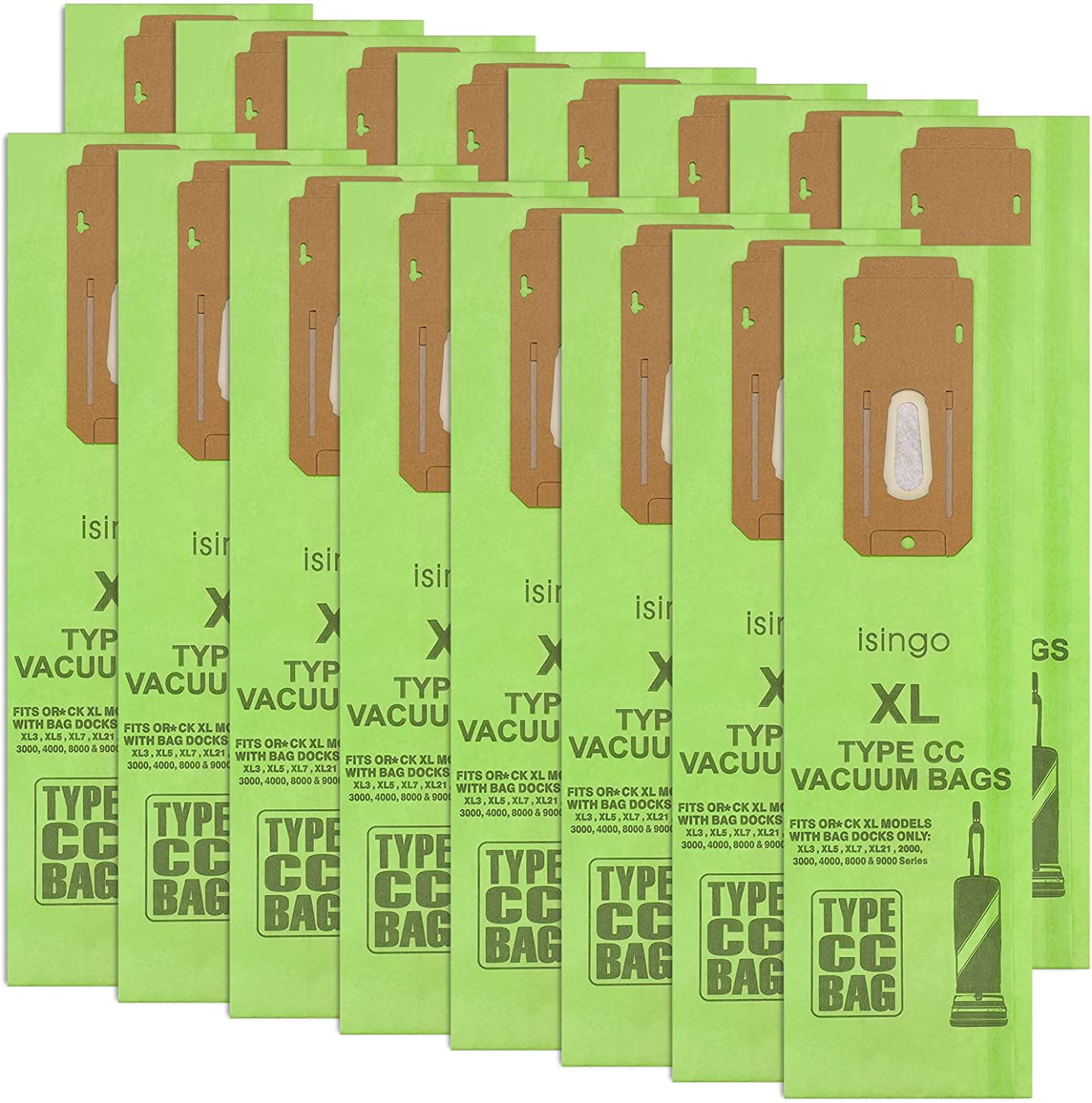 16 Pack Vacuum Bags Replacement for Oreck Type CC, Fit for All XL