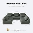 thumbnail image 6 of Newest Modular Floor Sofa in Grey - Oversized Boucle Couch Set with 4-Piece Free Combination for Living Room & Family Movie Night​, 6 of 10
