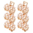 thumbnail image 2 of Pinces à Cheveux Perle Mini Blanches 6 Pcs 1.2x1.1x1.1In, 2 of 8