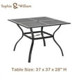 thumbnail image 3 of Sophia&William 5 Pieces Aluminum Alloy Patio Dining Set Table and Chairs Set for 4 - Gray, 3 of 10