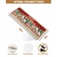 thumbnail image 5 of Merry Christmas Stair Treads for Wooden Steps Indoor Runner Rug Carpet, Winter Trees Xmas Snowflake Gingerbread 4 Pieces Peel and Stick Staircase Step Treads Covers Washable Throw Door Mats, 30"x8", 5 of 7