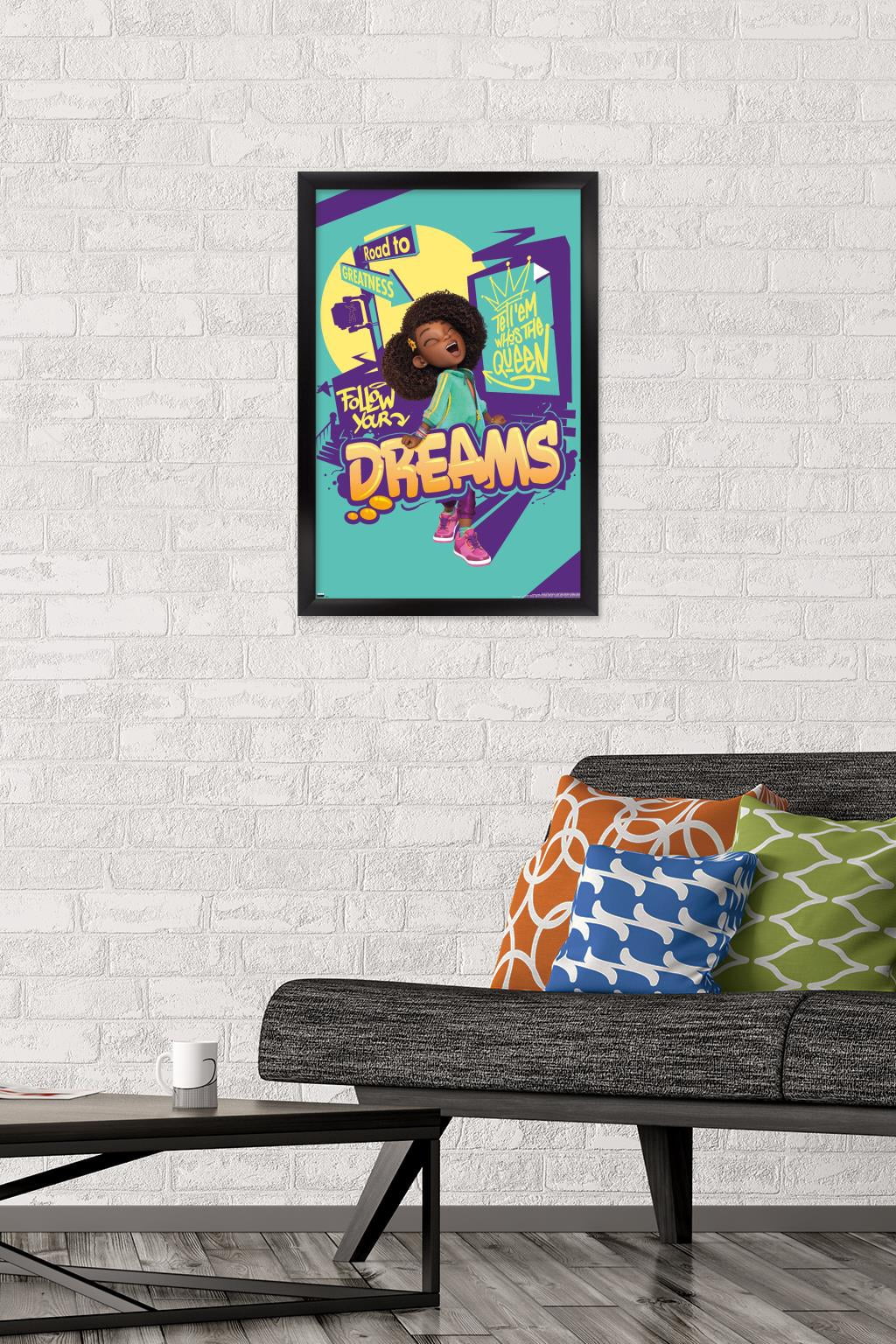 Karma's World - Follow Your Dreams Wall Poster, 14.725" x 22.375", Framed