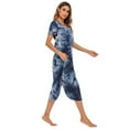 thumbnail image 4 of Chemises de Nuit à Manches Courtes pour Femmes, Col en V, Longueur Complète, Grande Taille, 4 of 5