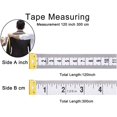 thumbnail image 2 of 3 Pieces Double Sided Tape Measure for Sewing, Chest/Waist, 300cm/120", Cloth Size Bra Head Circumference Tailor Double Sided Cloth Ruler, 2 of 5