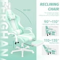 thumbnail image 2 of Huracan Cute Bunny Ears Gaming Chair with Footrest, Ergonomic High Back Office Gamer Chair, Massage Computer Game Chair with Lumbar Support for Adults,LightGreen, 2 of 7