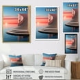 thumbnail image 4 of Designart "Dusk Beachside Building Calm II" Coastal Floater Framed Wall Art Living Room, 4 of 5