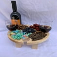 thumbnail image 2 of Coofit Table à Vin en Bois Portable Ronde Détachable Table de Pique-Nique à Vin Table de Plage à Vin, 2 of 10