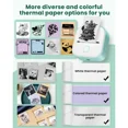 thumbnail image 2 of Portable Label Maker, Mini Sticker Printer, Bluetooth Inkless Sticker Maker Machine Mobile Printer for Study Study Notes Kids Gift Photos Journals (Green), 2 of 7
