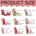 thumbnail image 3 of Valentine's Day Wired Ribbon – Heart Pattern Polyester Ribbon with Wired Edges for Gift Wrapping, DIY Crafts, Wedding & Valentine's Day Decorations, 3 of 9
