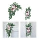 thumbnail image 4 of 2 piezas de de botín de flores de seda, flores de , guirnalda de botín floral, planta para telón de fondo, de , recepción, , Rosado Sunnimix corona de flores, 4 of 8