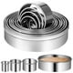 thumbnail image 1 of 12 piezas de moldes para hornear, moldes para muffins, moldes para crumpet, moldes para tartas, moldes para repostería de acero inoxidable, 1 of 7