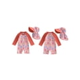 thumbnail image 2 of Argulvti Toddler Boy Rash Guard Swimsuit Shrimp Print Long Sleeves Front Zipper Striped Bathing Suit with Hat, 2 of 9