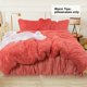 thumbnail image 2 of Fluffy Duvet Cover Sets, Faux Fur Bedding Set, Plush Shaggy Quilt Cover, 4 Pieces 1 Duvet Cover (No Duvet&Pillow Insert) + 1 Bed Skirt + 2 Pillowcases King Vermillion Orange Unique Bargains Juego de Edredón Funda, 2 of 6