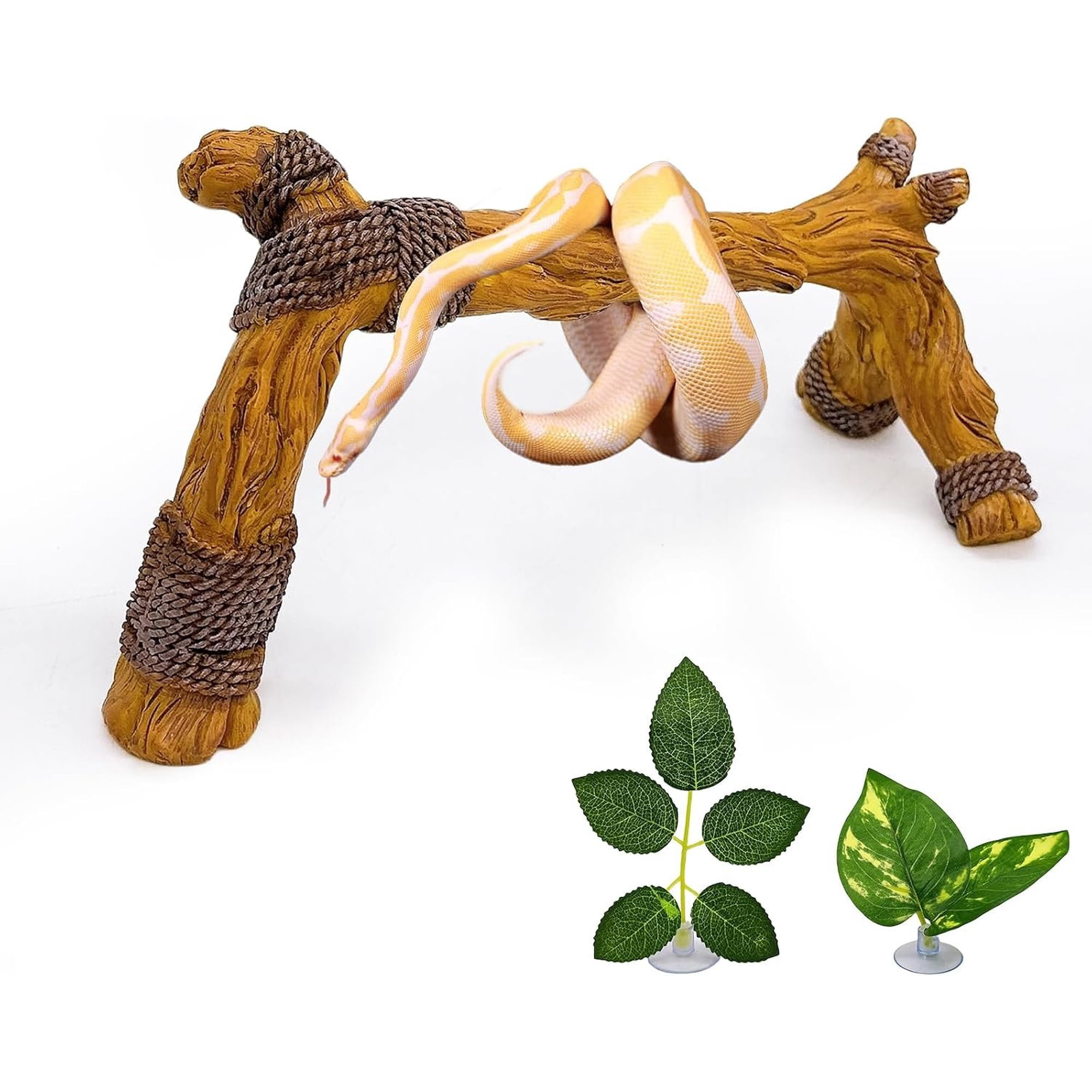 Snake Climbing Branch, Reptile Trunk Branches Decor,Reptile Terrarium Climbing Accessories Decoration for Geckos, Lizards,Tarantulas,Hermit Crab,Frogs