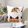 thumbnail image 6 of Fotbe Autumn Gnomes Pattern Velvet Decorative Throw Pillow Covers with Elegant Piping, Soft Plush Cushion Cover for Sofa, Bed, Car, Office-20"x20", 6 of 8