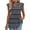Dark Gray, variant on Women's V Neck Flutter Sleeve Tunics Tops Casual Striped Shirts Pleated Empire Waist Blouse for Loungewear Ladies