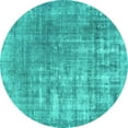 thumbnail image 1 of Ahgly Company Machine Washable Indoor Round Persian Turquoise Blue Traditional Area Rugs, 5' Round, 1 of 4